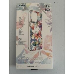 LAUT‎ iPhone 14 Pro Crystal Palette Butterfly Case Rainbow Foil Clear L_IP22B_CT